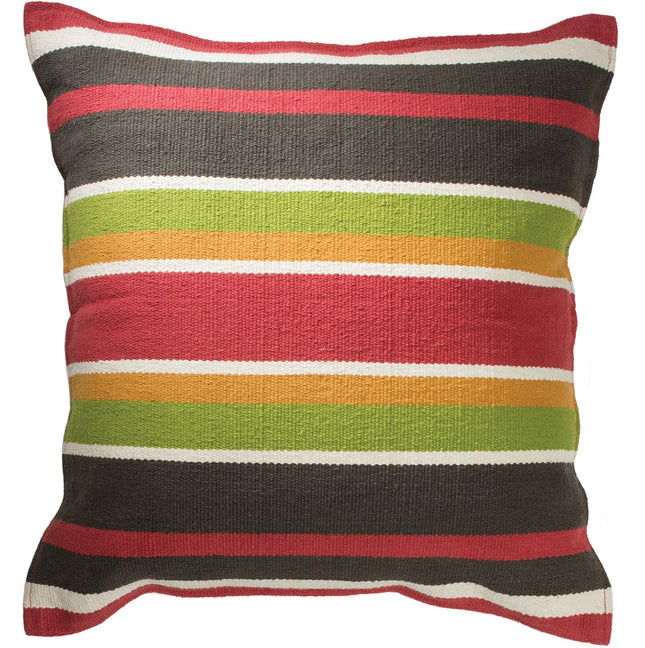 Housse de Coussin Orientale 100% Coton - à rayures multiples - 45 x 45 cm