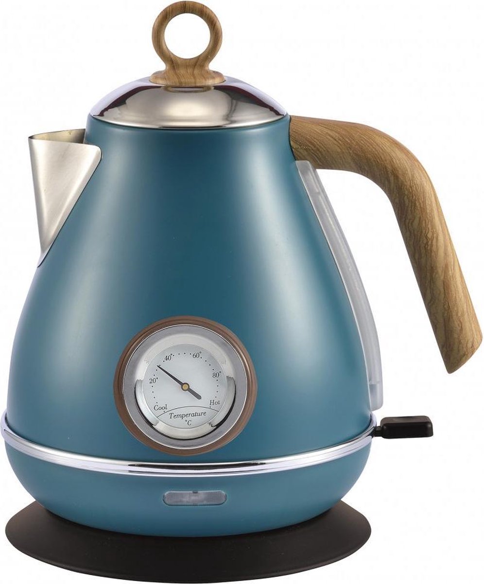 Kassel retro waterkoker 1,7 liter RVS met thermometer – 4 kleuren – foto 3
