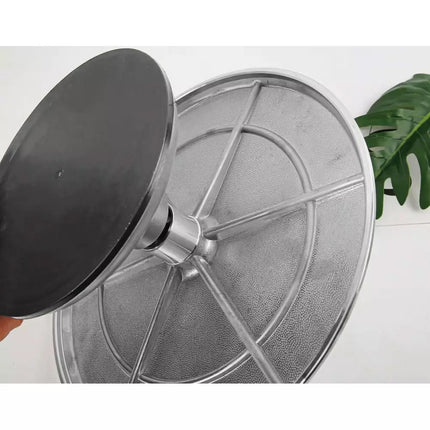 Présentoir à gâteaux de luxe – Plateau tournant – Ø30 cm – Acier inoxydable brossé