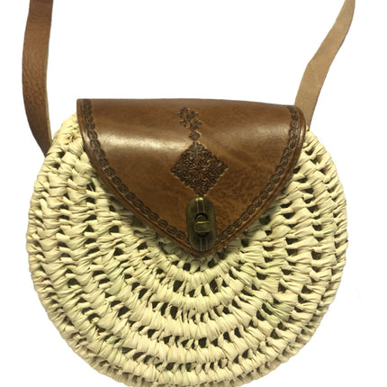 Sac bandoulière en raphia