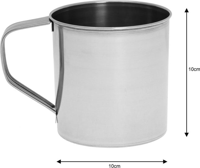 Kinghoff 1483 - 4 tasses en acier inoxydable - 10 cm - Lot de quatre - idéal pour la randonnée en montagne