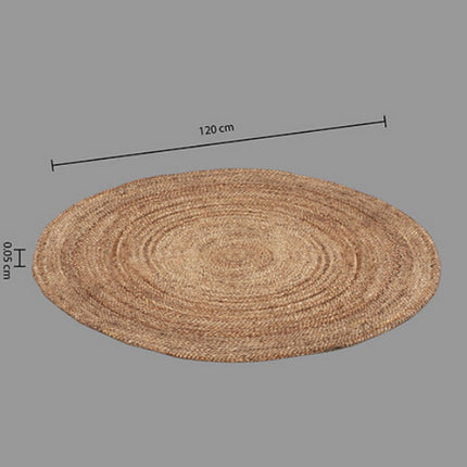 Tapis Rond Jute - Jute Naturelle Ø 120 cm - Tapis de Sol en Jute - Tapis
