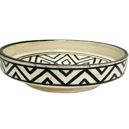 Plat rond en faïence marocaine 24 cm