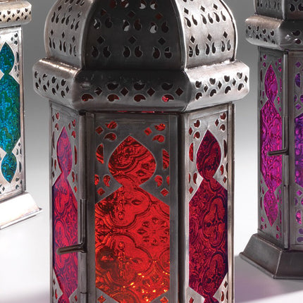 Lanterne marocaine à grand abat-jour ton sur ton - faite à la main