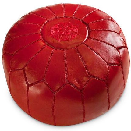 Pouf marocain rouge