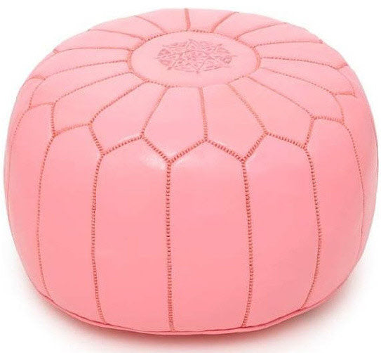Pouf marocain rose