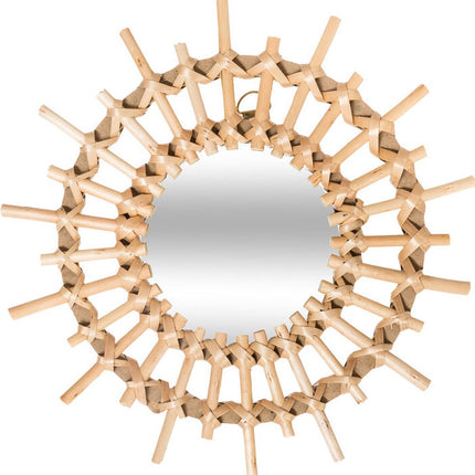 Set de 3 Miroirs en Rotin - Ø 28 cm - Naturel