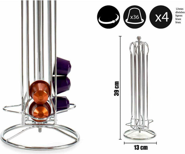 Support rotatif pour capsules de café - 36 pièces