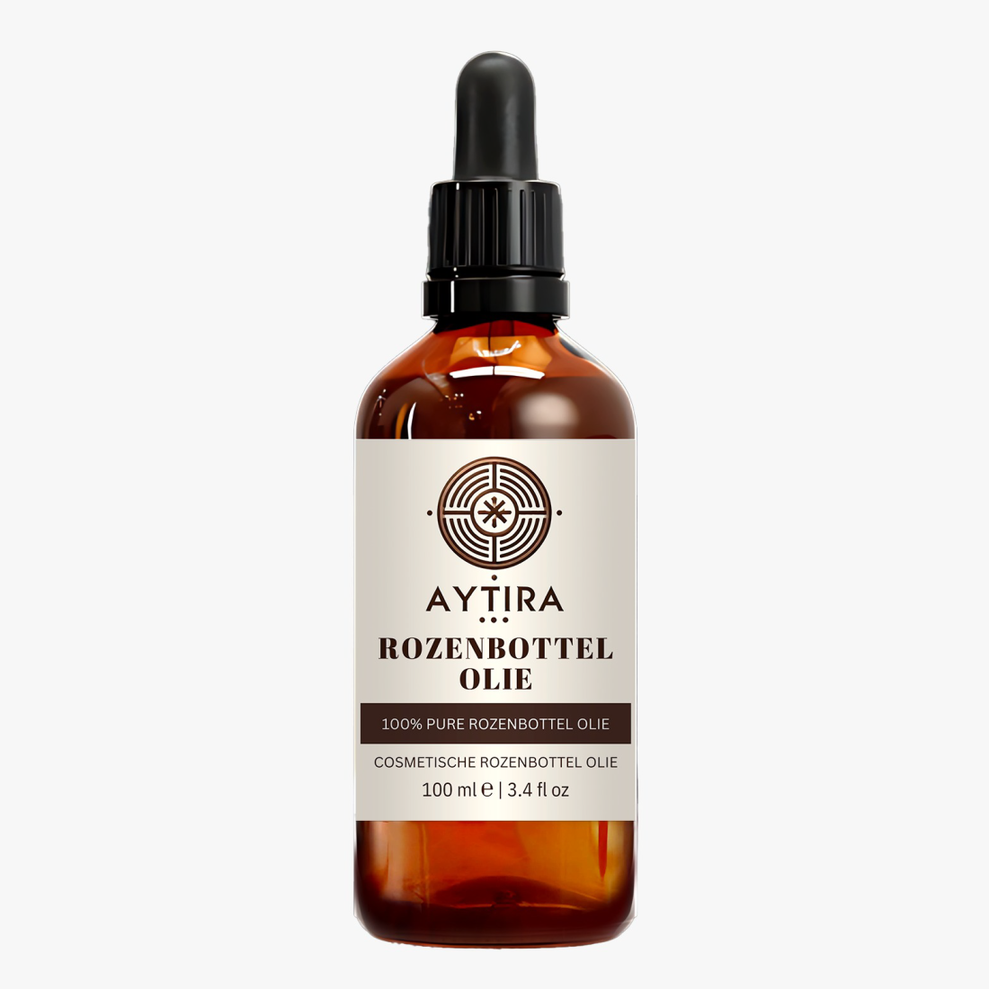 Aytira rozenbottelolie 100 ml – 100% pure koudgeperste olie met pipet