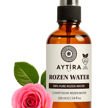 Aytira Rozenwater Spray – 100% Puur en Natuurlijk – Hydraterende Gezichtstoner – Alcoholvrij – 100 ml