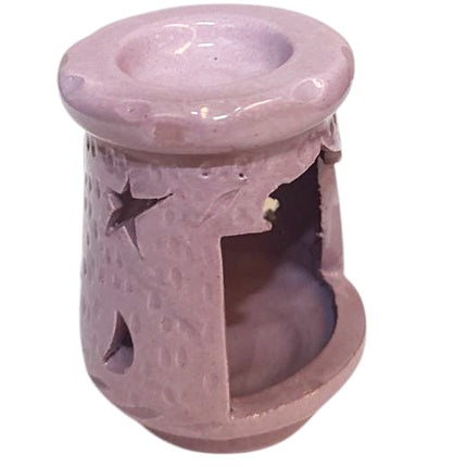 Brûleur d'Huile Fait Main Marocain – Porte-bougie Chauffe-plat en Céramique – Divers coloris