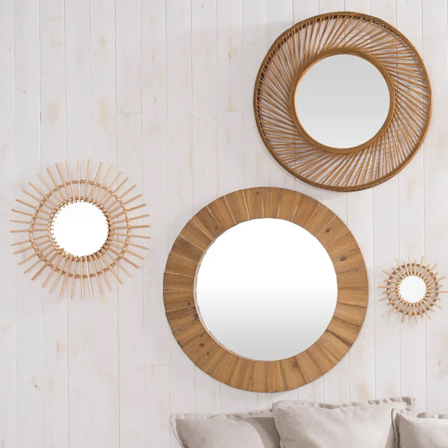 Rattan Mirror Round - Ø 58 cm
