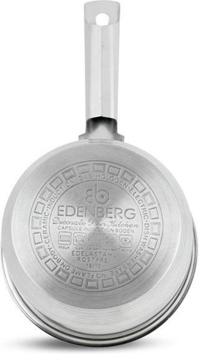 Edënbërg Stainless Steel Saucepan with Glass Lid Ø12 cm - 0.6 L - 5-Ply