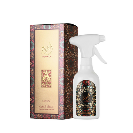 Lattafa Ajwad Assainisseur d'air Spray d'ambiance 450ml Spray longue durée pour chambre / voiture - Désodorisant