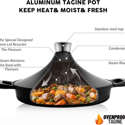 Tajine Safran 30 cm - Anti-adhésif - Compatible Tous Feux