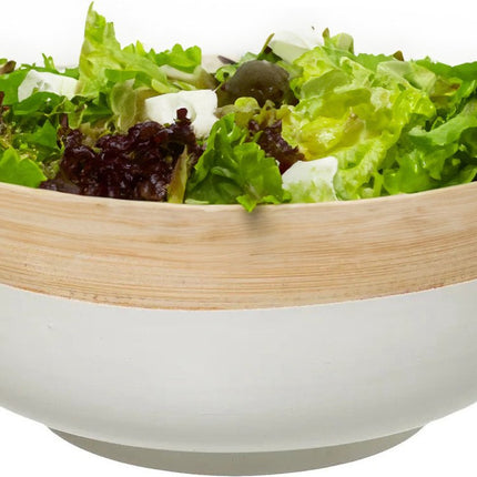 Plat/saladier - noir - bambou - 20 x 8 cm