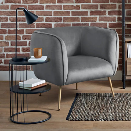 Atmosphera Table d'appoint/table basse Kobu - métal - ronde - industrielle