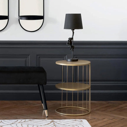 Atmosphera Table d'appoint/table basse Kobu - métal - ronde - industrielle