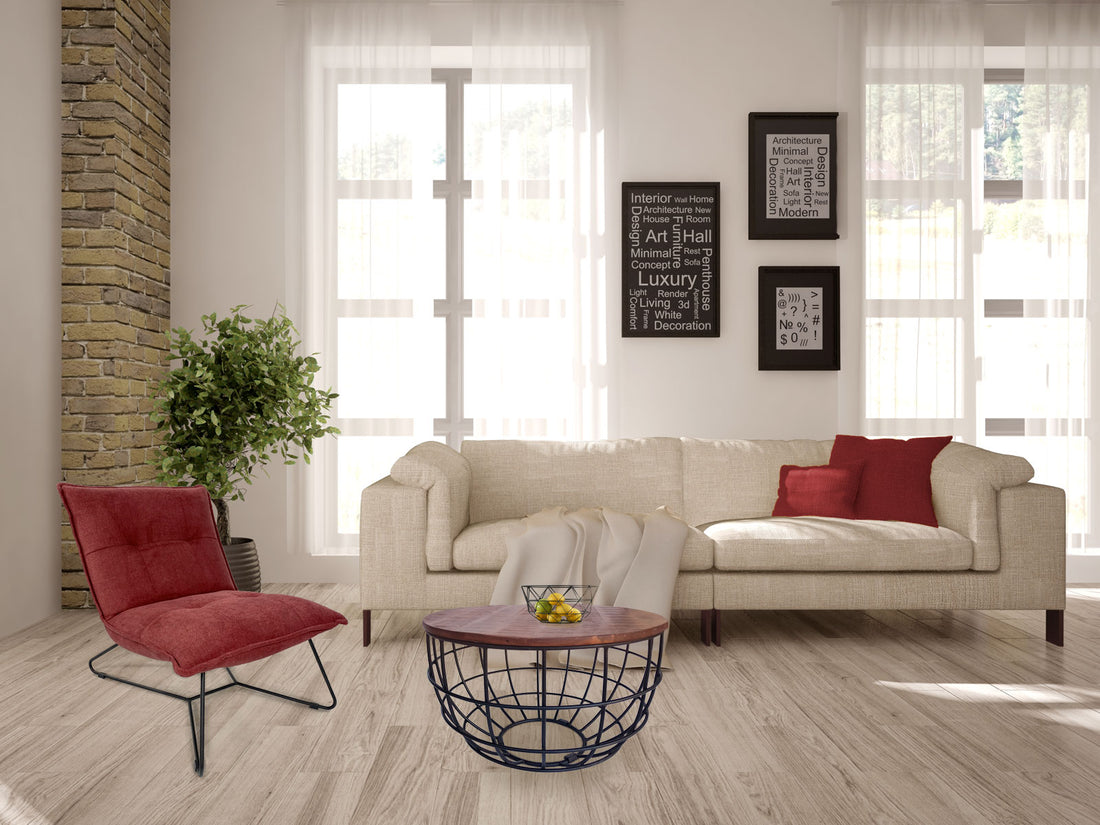 Salontafel Rond | ø 55 cm | Industriele - Metaal - Zwart / Donkerbruin