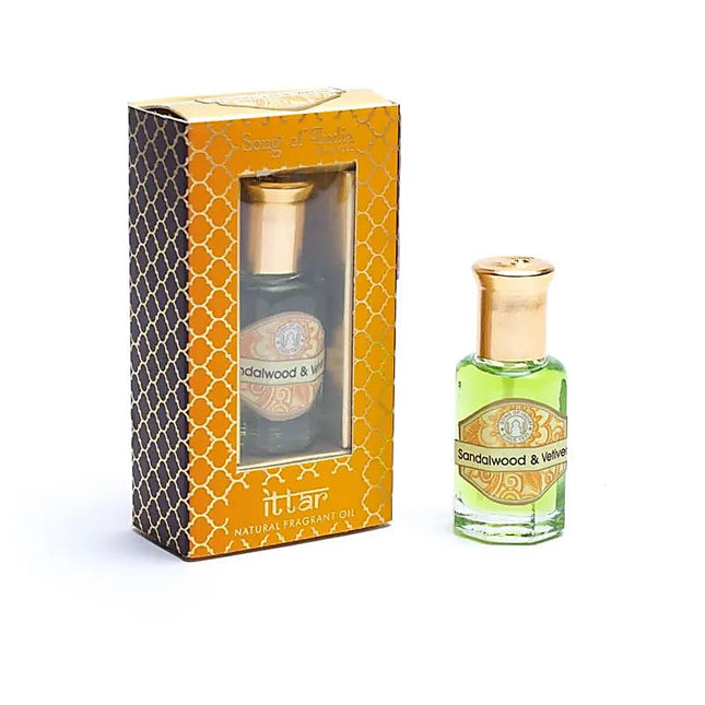 Huile Parfumée Ayurveda Bois de Santal & Vétiver – Huile Aromatique 100% Naturelle – 10ml – Apaisante et Ancrante