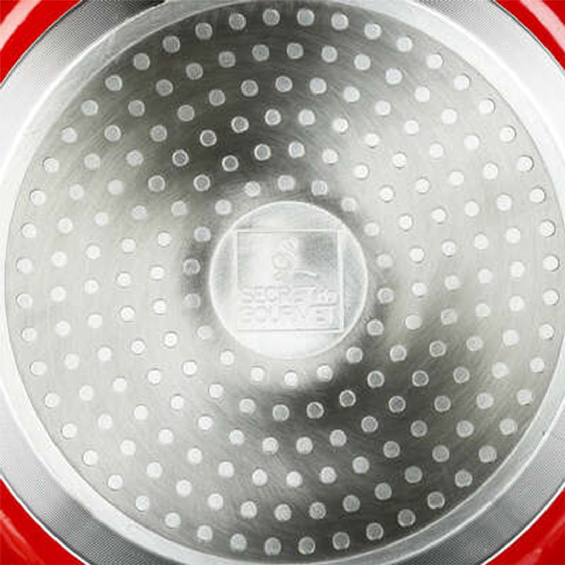 5Five steelpan aluminium 2 liter – sauspan voor inductie, Ø 20 cm, rood/zwart – foto 3