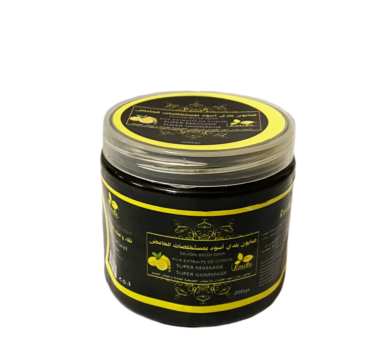 Schwarze Seife Savon Beldi mit Zitrone