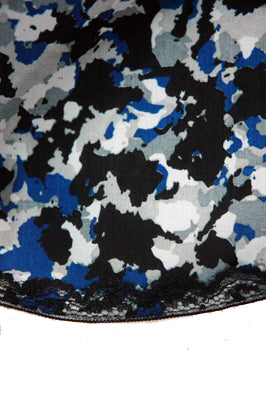 Marble Effect Lace Trim scarf
