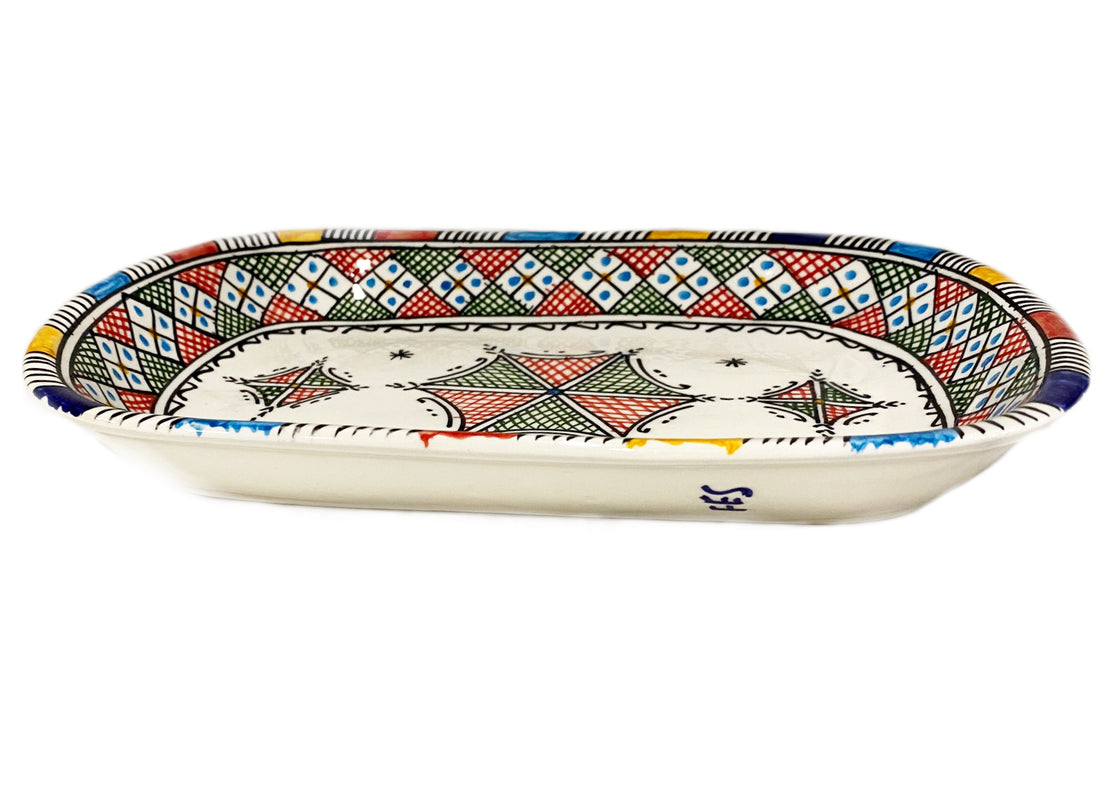 Fes square earthenware bowl