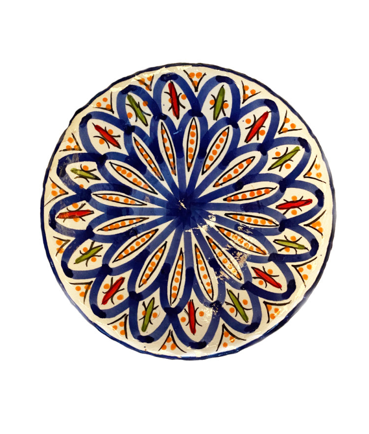 Earthenware Moroccan plate 18 cm