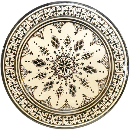 Plat en terre cuite marocain fait main Ø35