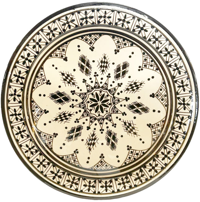 Plat en terre cuite marocain fait main Ø35