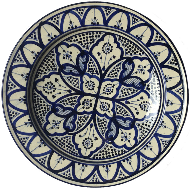 Plat Al Hoceïma bleu Ø 35 cm