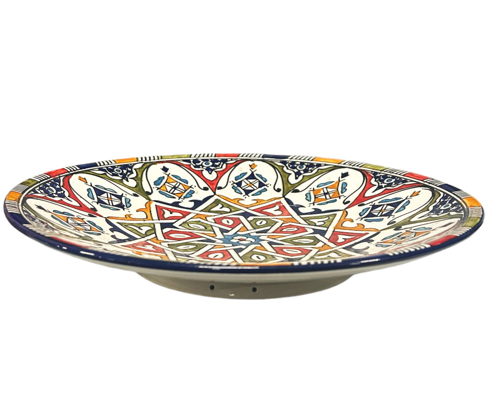 Handmade-Marokkaanse keramiesche schaal 35 cm