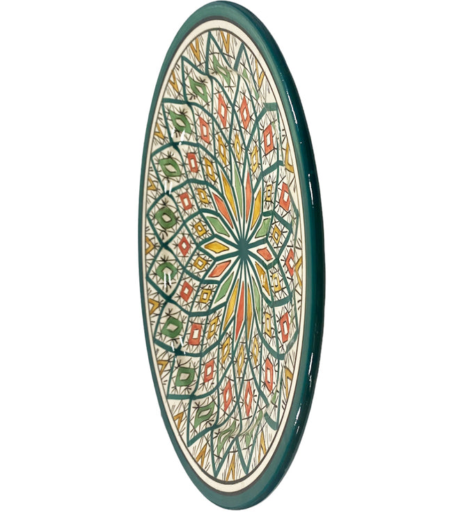 Plat marocain Zwaka vert 35 cm