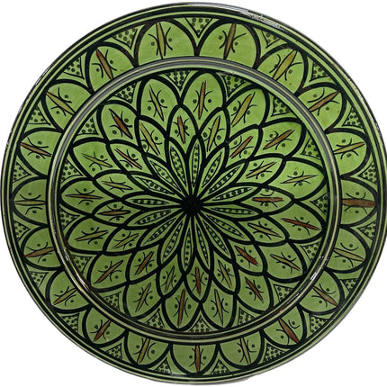 Plat marocain vert 35 cm