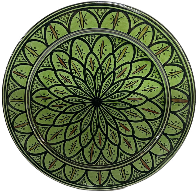 Plat marocain vert 35 cm