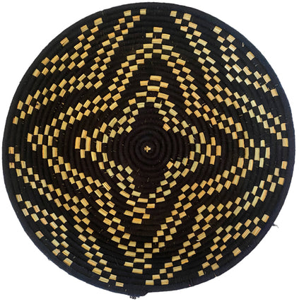 Panier mural tressé artisanal Naturel - écaille