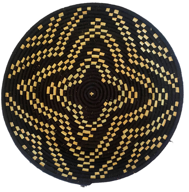 Panier mural tressé artisanal Naturel - écaille