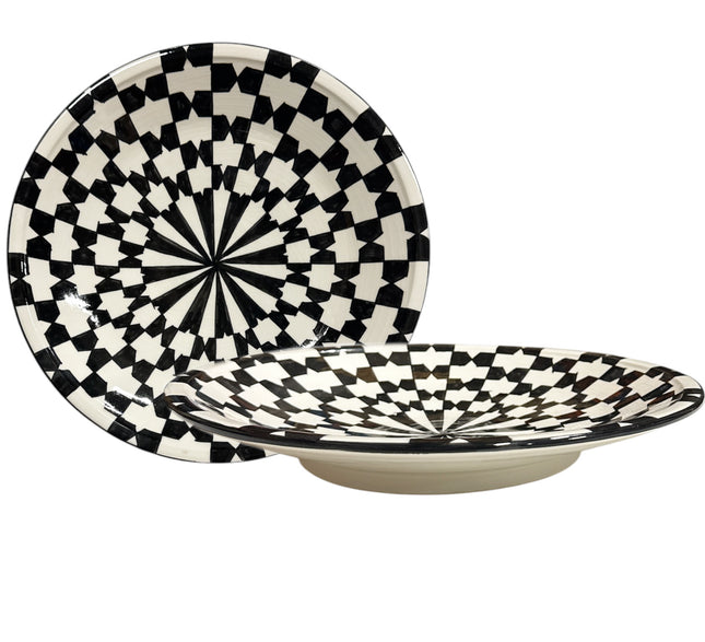 Fait main - Plat marocain en céramique Fès Ø34