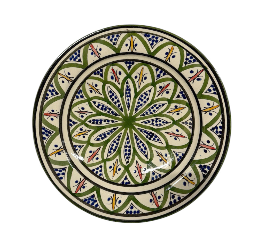 Earthenware bowl green-white Ø 25