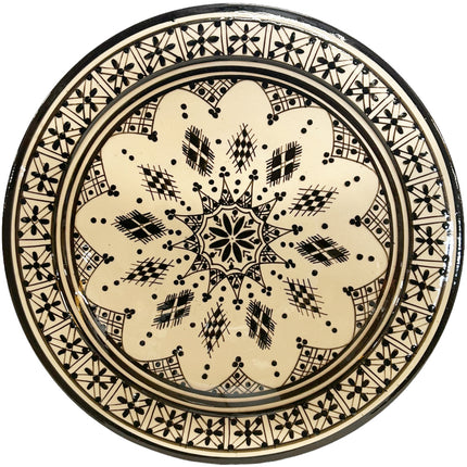 Plat en terre cuite marocain fait main Ø35