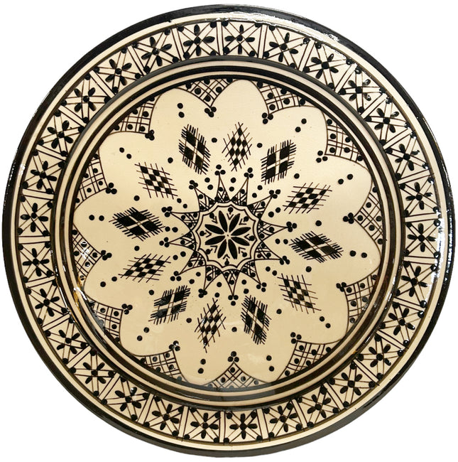 Plat en terre cuite marocain fait main Ø35
