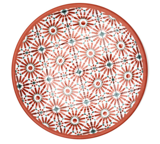 Plat plateau de service en mélamine à motifs