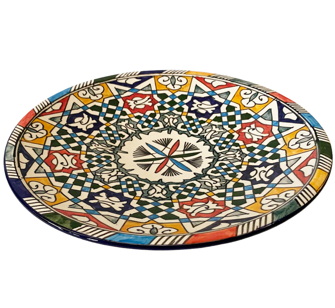 Handbemalte Keramikschale 35 cm
