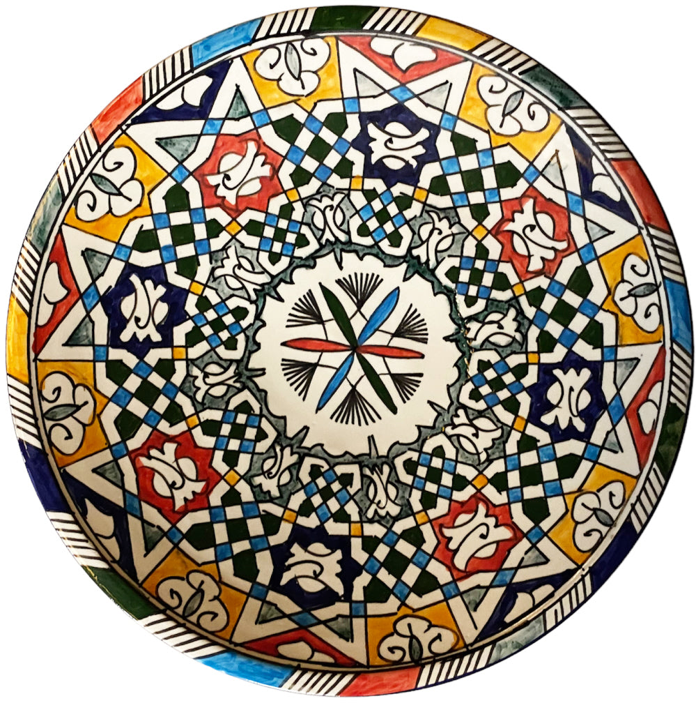 Handbemalte Keramikschale 35 cm