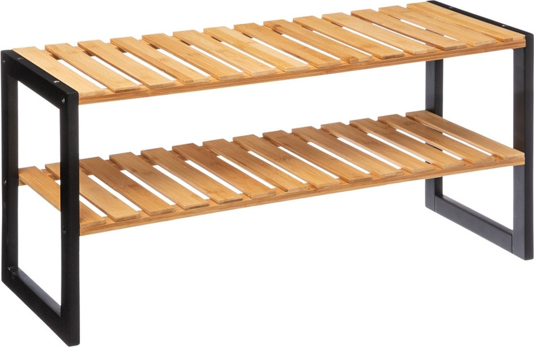 Five® Wooden Shoe Rack stackable - 167879 - Stackable & Durable