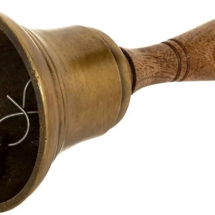 Sonnette de table - sonnette d'école - sonnette - mangue - marron 17cm