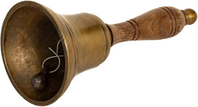 Sonnette de table - sonnette d'école - sonnette - mangue - marron 17cm