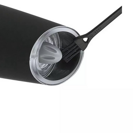 Kinghoff Moulins électriques à sel et à poivre – Fonctionnement par gravité, éclairage LED, granulométrie réglable (noir mat, lot de 2) - Salière et poivrière