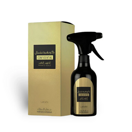 Confidential Private Gold Room Spray 450ml by Lattafa - Désodorisant